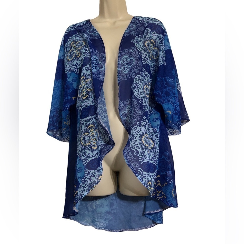 Blue sheer summer cover up size S/M